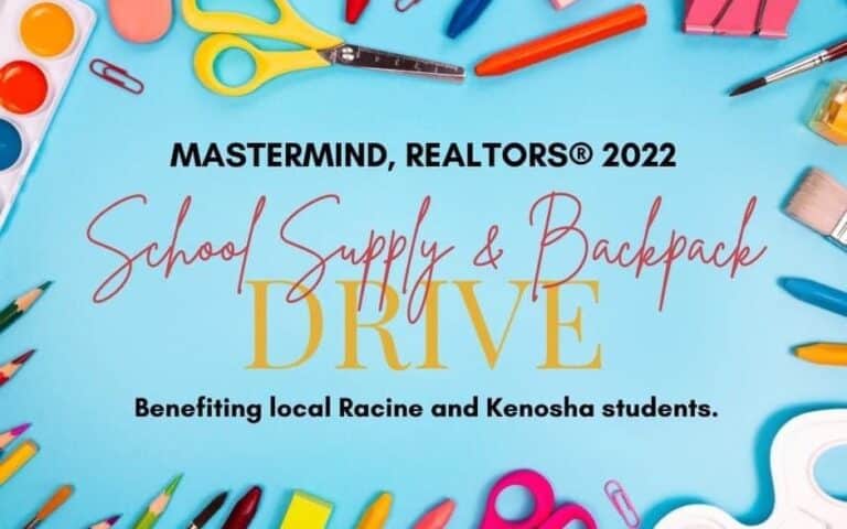 Racine Unified School district, kenosha unified school district, mastermind realtors, charitable donation, back to school